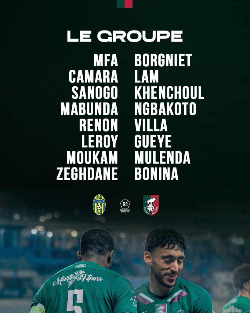 Groupe des 14 joueurs convoqués par Elise Bussaglia et son staff pour le match à l'extérieur face à Villerupt Thil