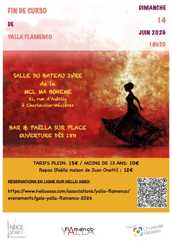 Das Plakat für die Gala Yalla Flamenco 2026